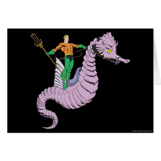 Aquaman Rides Seahorse Cards (Front Horizontal)