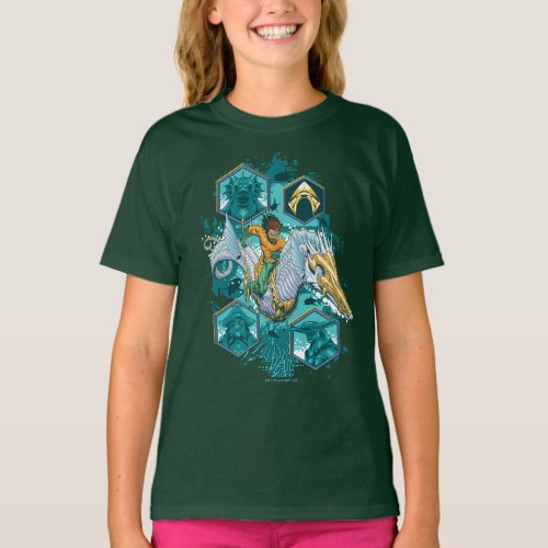 Aquaman Riding Seahorse Across Kingdoms T_Shirt