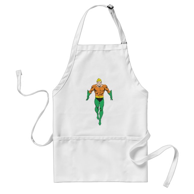 Aquaman Runs Adult Apron (Front)