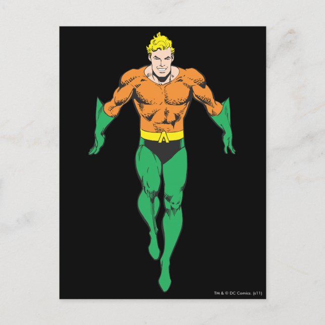 Aquaman Runs Postcard (Front)