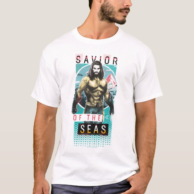Aquaman | "Savior Of The Seas" Modernist Graphic T-Shirt (Front)
