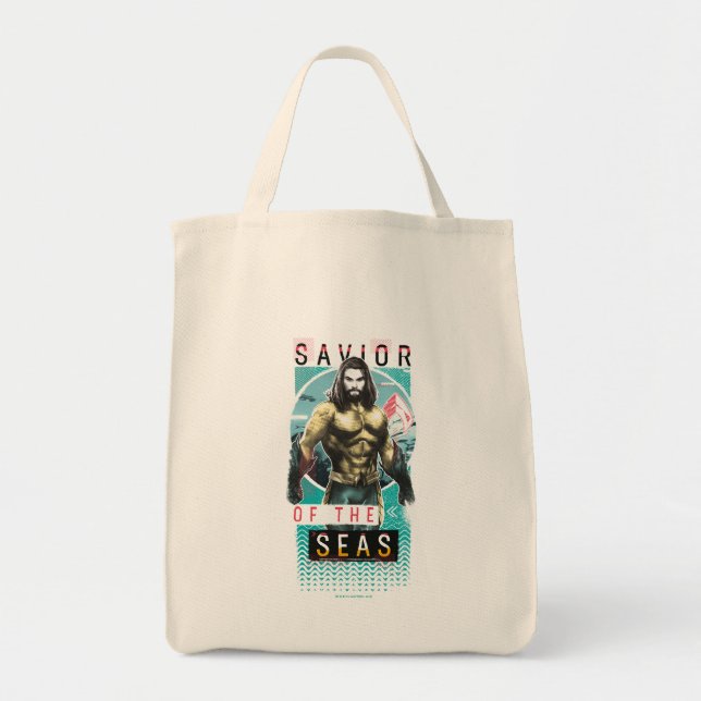 Aquaman | "Savior Of The Seas" Modernist Graphic Tote Bag (Front)