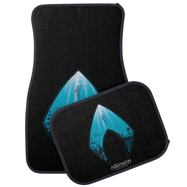 Aquaman | See Through Aquaman Logo Ocean Graphic Car Floor Mat (Set)