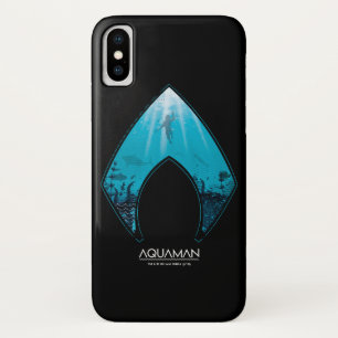 Aquaman See Through Aquaman Logo Ocean Graphic iPhone X Case