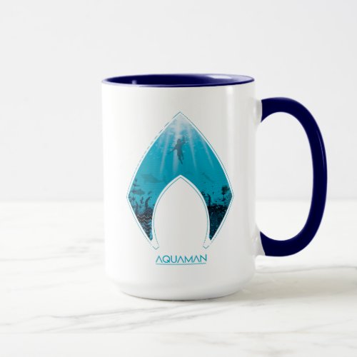 Aquaman  See Through Aquaman Logo Ocean Graphic Mug