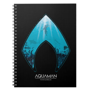 Aquaman See Through Aquaman Logo Ocean Graphic Notebook