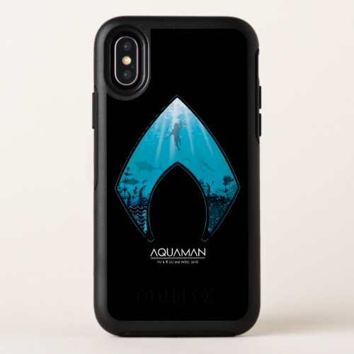 Aquaman  See Through Aquaman Logo Ocean Graphic OtterBox Symmetry iPhone X Case