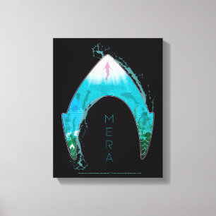 Aquaman See Through Mera Symbol Ocean Graphic Canvas Print