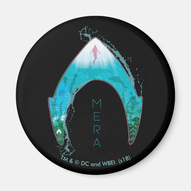 Aquaman | See Through Mera Symbol Ocean Graphic Magnet (Front)