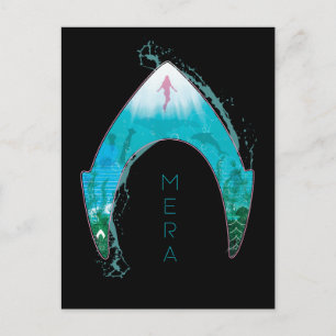 Aquaman See Through Mera Symbol Ocean Graphic Postcard