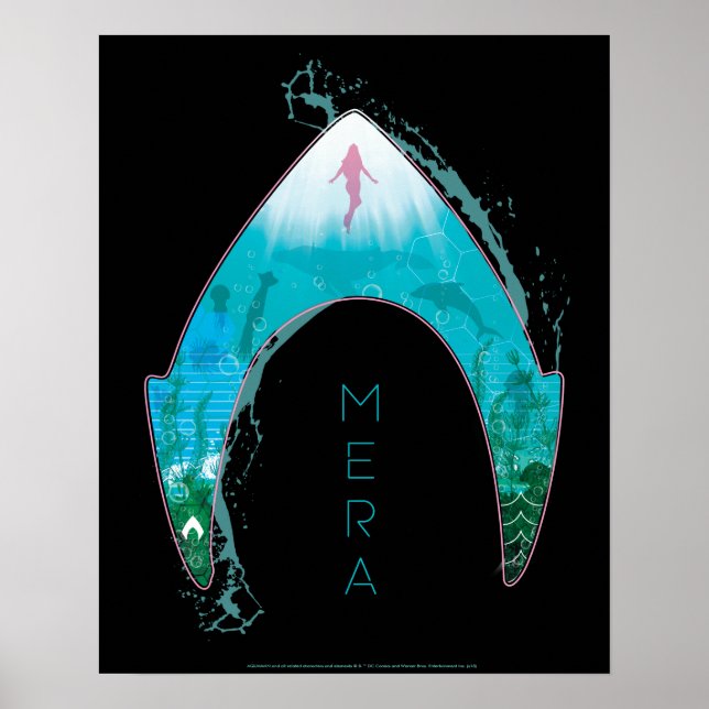 Aquaman | See Through Mera Symbol Ocean Graphic Poster (Front)
