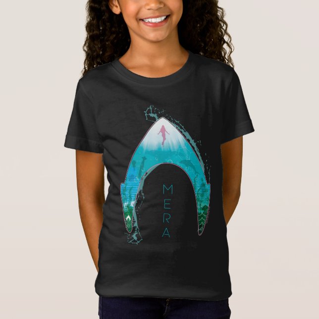 Aquaman | See Through Mera Symbol Ocean Graphic T-Shirt (Front)