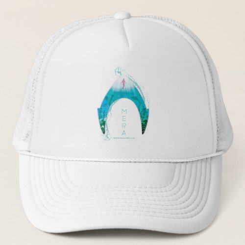 Aquaman  See Through Mera Symbol Ocean Graphic Trucker Hat