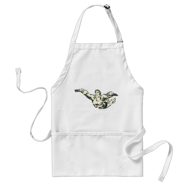 Aquaman Soars BW Adult Apron (Front)