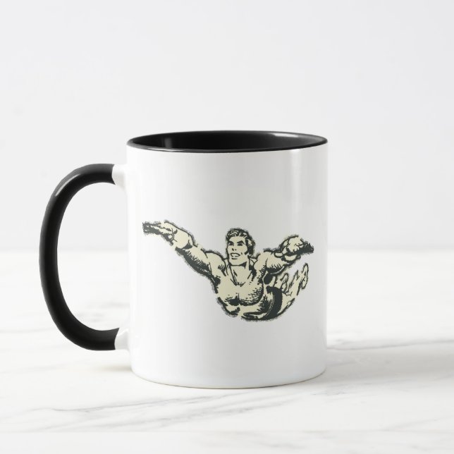 Aquaman Soars BW Mug (Left)