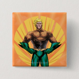 Aquaman Standing Pinback Button