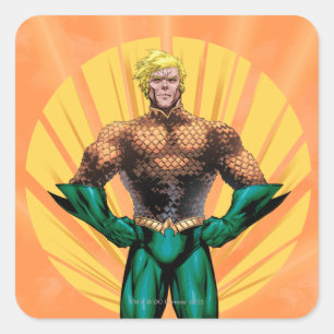 Aquaman Standing Square Sticker