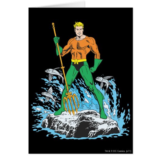 Aquaman Stands with Pitchfork Cards (Front)