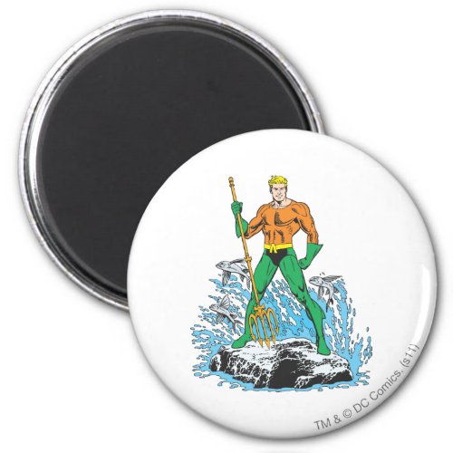 Aquaman Stands with Pitchfork Magnet