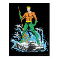 Aquaman Stands with Pitchfork Postcard