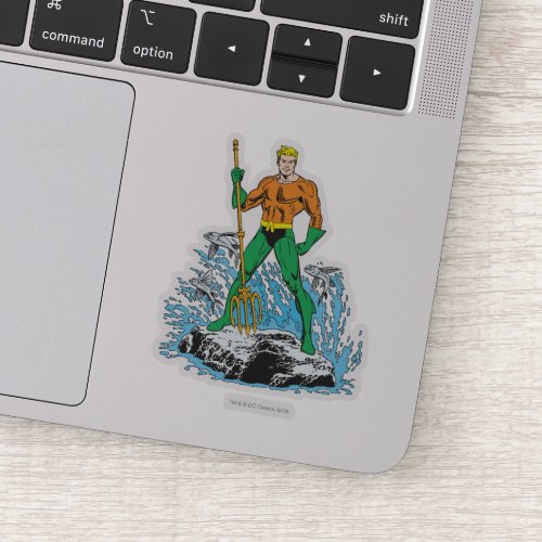 Aquaman Stands with Pitchfork Sticker