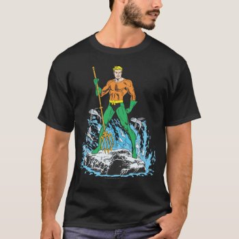 Aquaman Stands With Pitchfork T-shirt by justiceleague at Zazzle