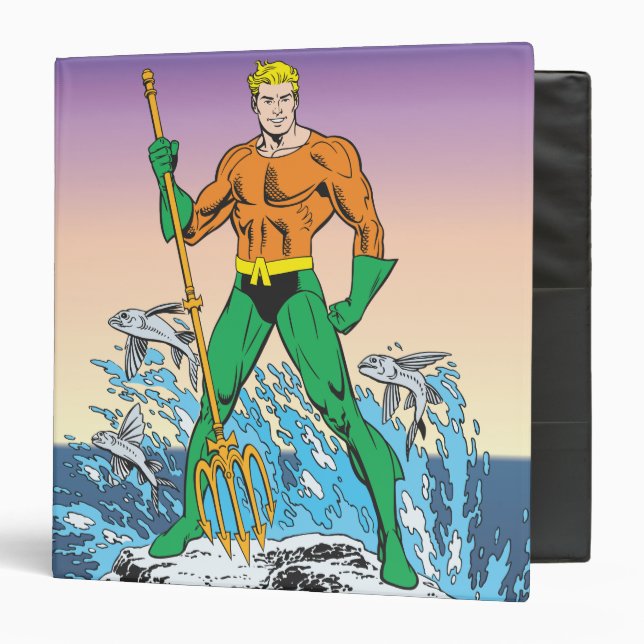 Aquaman Stands With Spear Binder (Front/Inside)