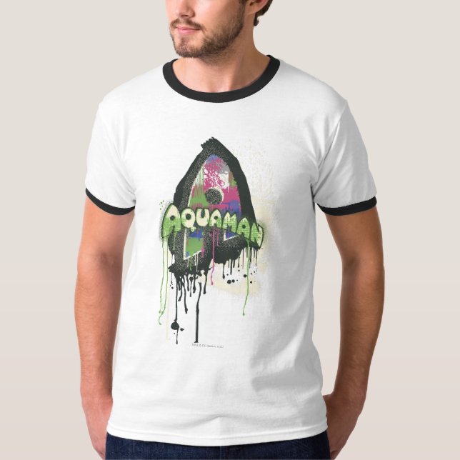 Aquaman - Twisted Innocence Letter T-Shirt (Front)