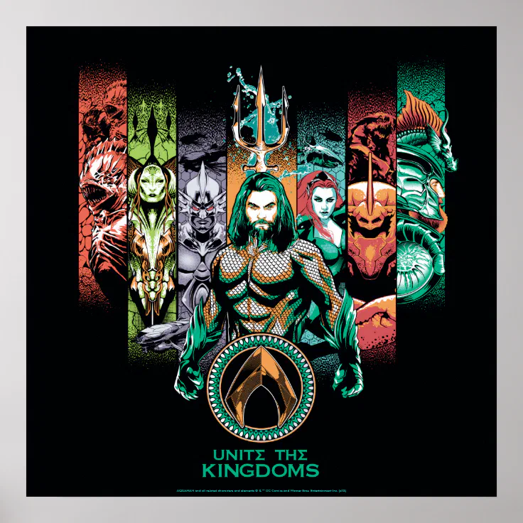 Aquaman (Unite The Kingdoms) 40x59cm MDF Wooden Wall Art Print