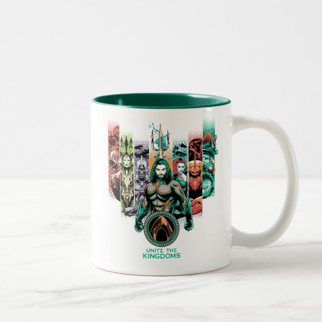 Aquaman | "Unite The Kingdoms" Atlanteans Graphic Two-Tone Coffee Mug (Right)