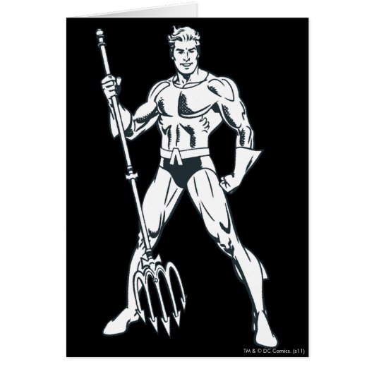 Aquaman with Pitchfork BW Cards (Front)