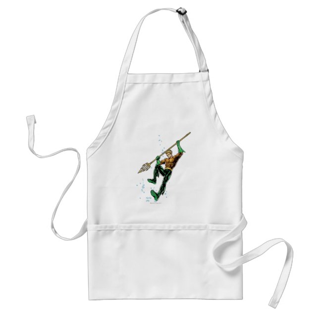 Aquaman with Spear Adult Apron (Front)