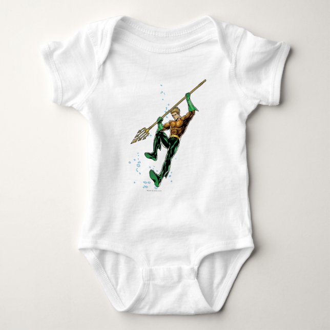 Aquaman with Spear Baby Bodysuit (Front)