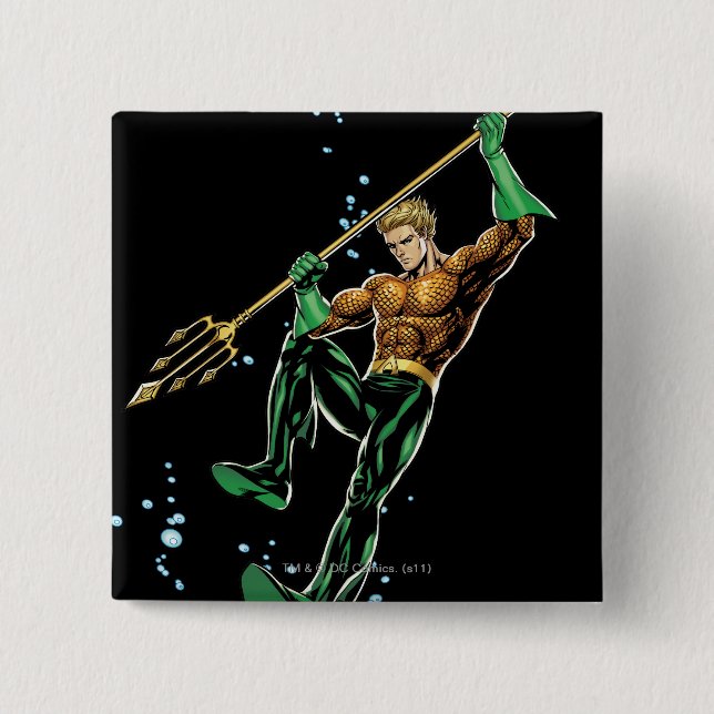 Aquaman with Spear Button (Front)