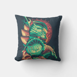Aquaman Xebel King Nereus Graphic Throw Pillow