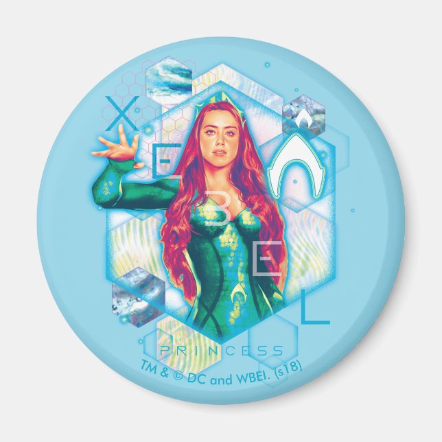 Aquaman | Xebel Princess Mera Hexagonal Graphic Magnet (Front)