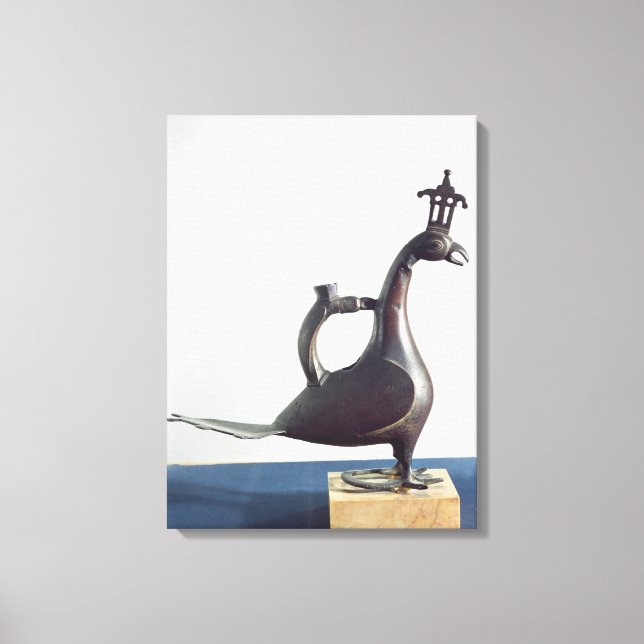 Aquamanile in the form of a peacock canvas print (Front)