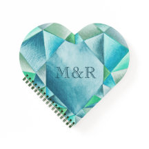 Aquamarine 19 Years Wedding Anniversary Guest Book