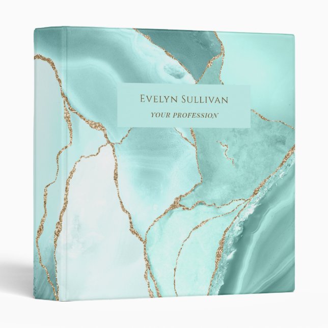 Aquamarine Agate Binder (Front/Spine)