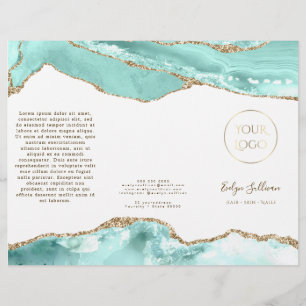 Aquamarine agate brochure