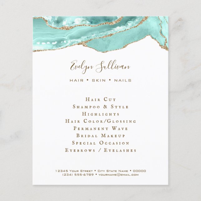 Aquamarine agate flyer (Front)