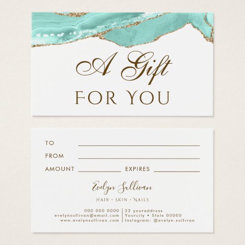 Aquamarine Agate Gift Card