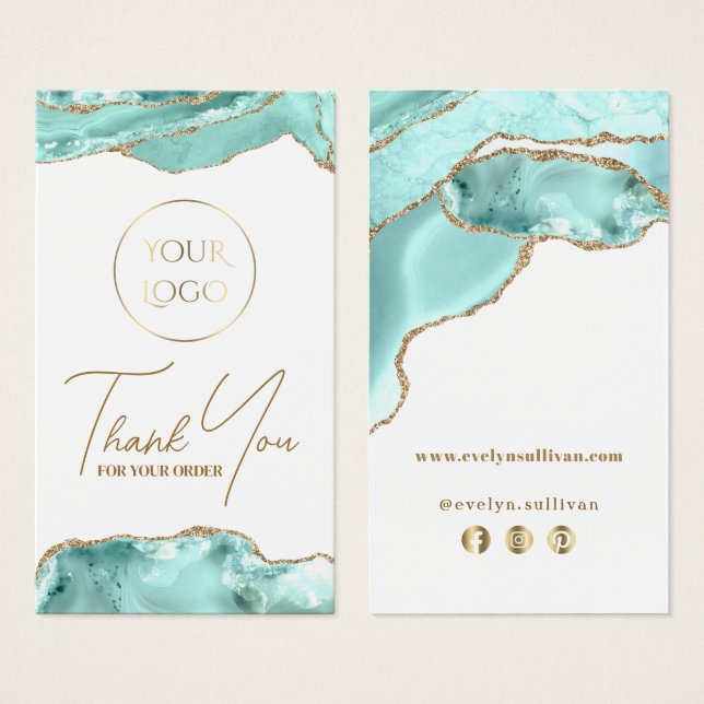 Aquamarine agate package insert (Front & Back)