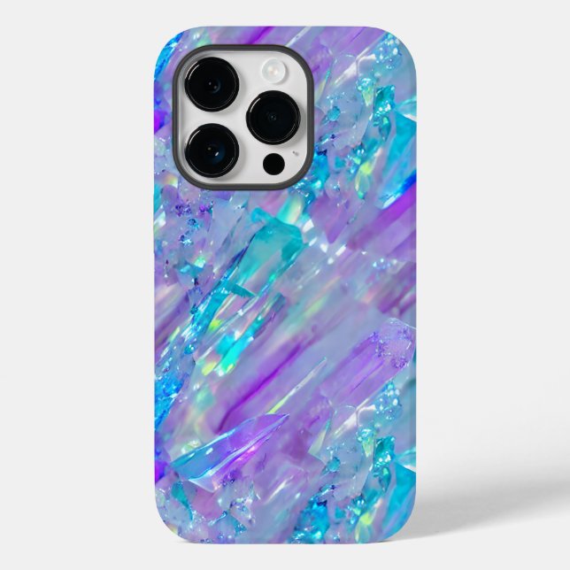 Aquamarine and Amethyst Crystal Case-Mate iPhone Case (Back)
