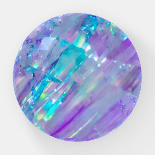 Aquamarine and Amethyst Crystal Paperweight