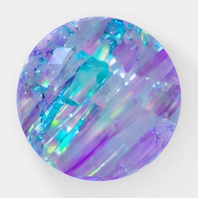 Aquamarine and Amethyst Crystal Paperweight (Front)