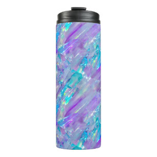 Aquamarine and Amethyst Crystal Thermal Tumbler