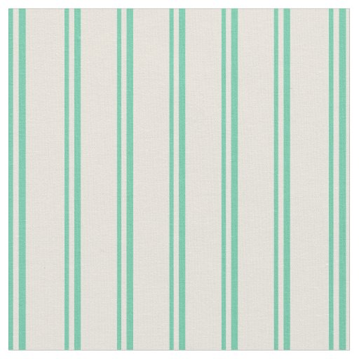 Aquamarine and Beige Stripes/Lines Pattern Fabric