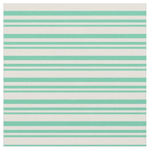 Aquamarine and Beige Stripes/Lines Pattern Fabric
