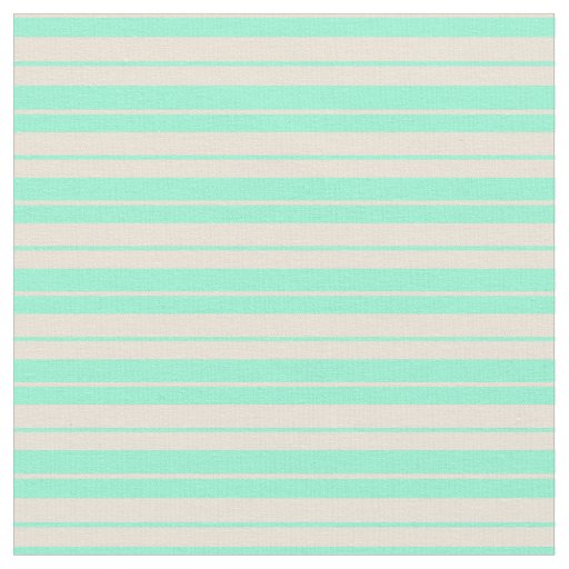 Aquamarine and Bisque Colored Lined Pattern Fabric